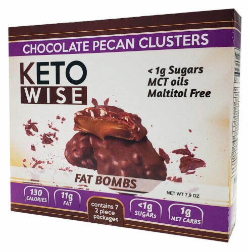 Keto Wise Pecan Clusters Fat Bombs Perspective: front