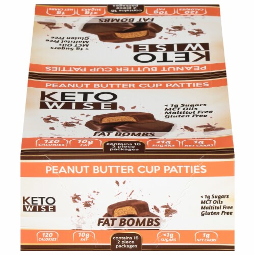 Keto Wise Peanut Butter Cup Patties Perspective: front