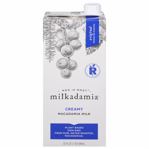 Milkadamia® Moo is Moot® Original Creamy Macadamia Milk Perspective: front