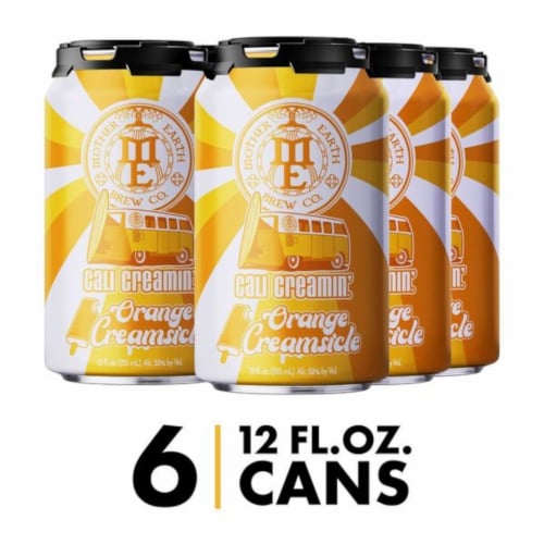 Mother Earth Cali Creamin' Creamsicle Citrus Cream Ale Craft Beer Perspective: front