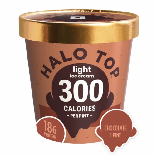 Halo Top Chocolate Light Ice Cream Perspective: front