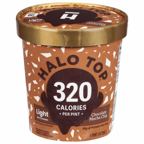 Halo Top® Chocolate Mocha Chip Light Ice Cream Perspective: front