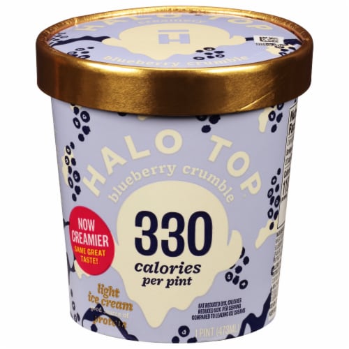 Halo Top® Blueberry Crumble Ice Cream Perspective: front