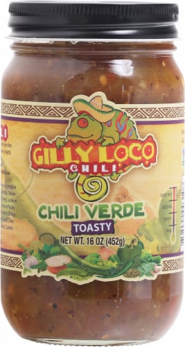 Gilly Loco Toasty Chili Verde Salsa Perspective: front