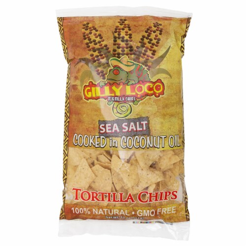 Gilly Loco Sea Salt Tortilla Chips Perspective: front