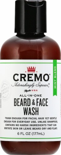 Cremo Wild Mint 2-In-1 Beard Wash & Softener Perspective: front