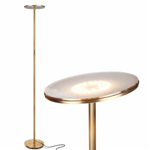 Brightech Sky LED Torchiere Super Bright Standing Touch Sensor Floor Lamp Brass 1 Piece Foods Co