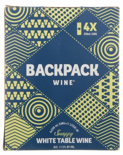 Backpack Wine Snappy Washington White Wine Cans Perspective: front