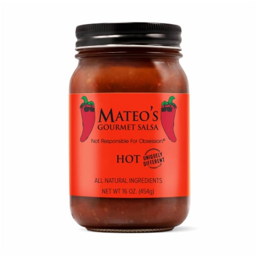 Mateo's Gourmet Hot Salsa Perspective: front