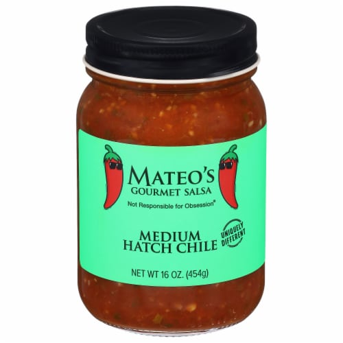 Mateo's Gourmet Hatch Chile Salsa Perspective: front
