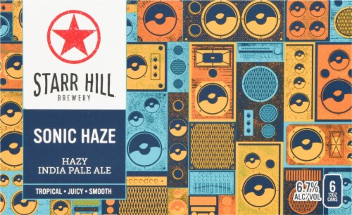 Starr Hill® Brewery Sonic Haze Hazy India Pale Ale Perspective: front