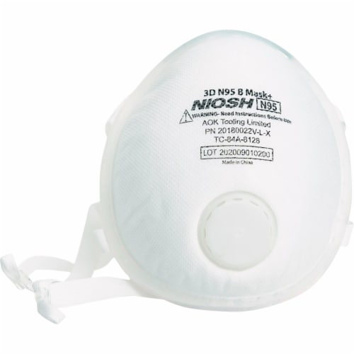 Softseal Large N95 360-Degree Silicone Seal 3D Respirator With Valve 16-90004 Perspective: front