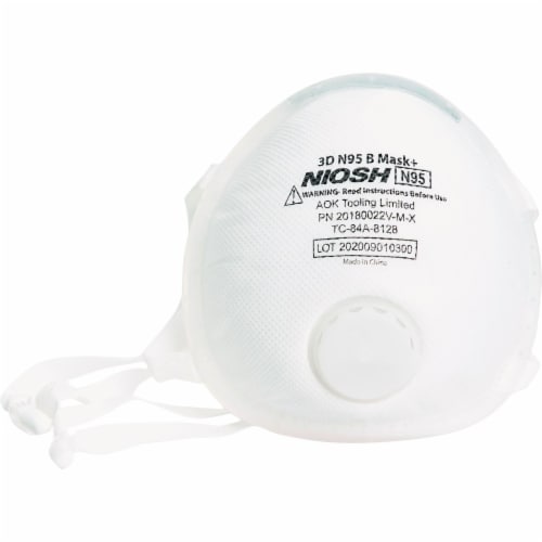 Softseal Medium N95 360-Degree Silicone Seal 3D Respirator with Valve 16-90007 Perspective: front
