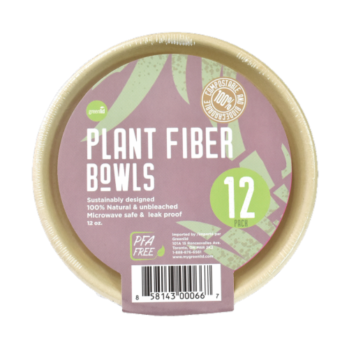 Greenlid Plant Fiber Bowls - 12 Pack Perspective: front