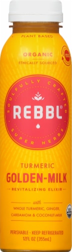 REBBL® Tumeric Golden-Milk Revitalizing Elixir Perspective: front