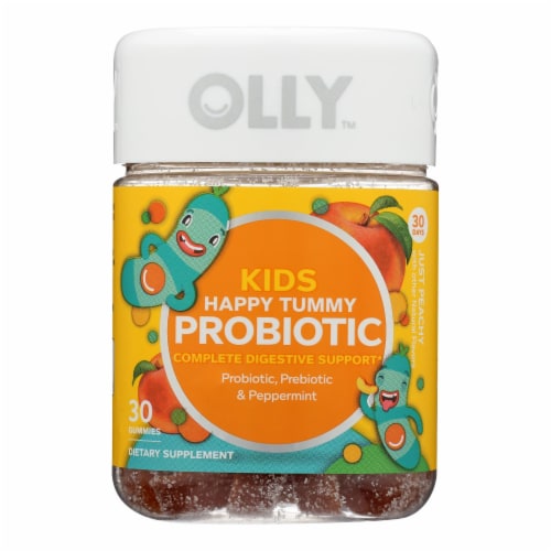 Olly Kids Probiotic & Prebiotic Just Peachy Gummies Perspective: front