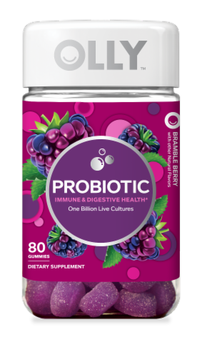 Olly Probiotic Bramble Berry Dietary Supplement Gummies Perspective: front