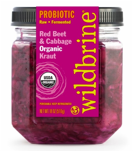Wildbrine® Red Beet and Cabbage Organic Sauerkraut Perspective: front