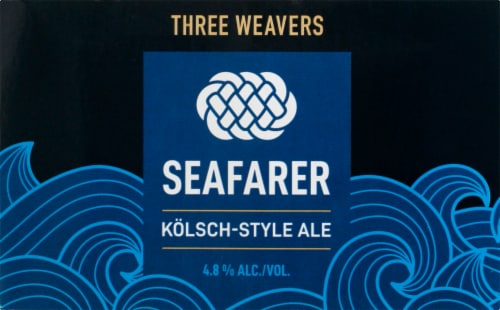Three Weavers Brewing Seafarer Kolsch Beer 6 Count Perspective: front