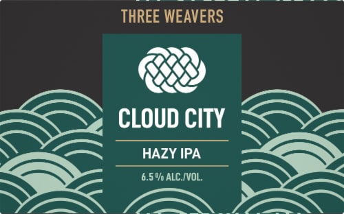 Three Weavers Brewing Cloud City Hazy IPA Perspective: front