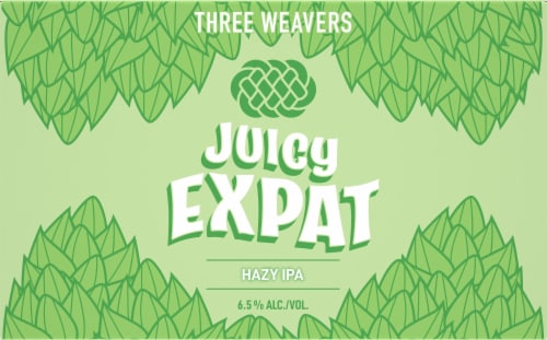 Three Weavers Juicy Expat Hazy IPA Perspective: front