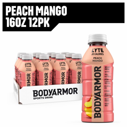 BODYARMOR® Lyte Peach Mango Sports Drink Bottles Perspective: front