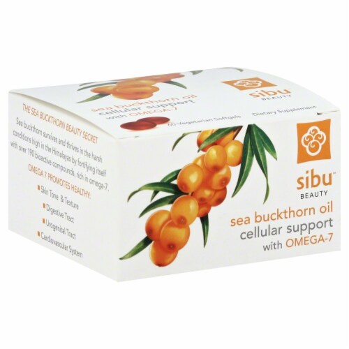 Sibu Beauty Sea Buckthorn Oil Cellular Support with Omega-7 Perspective: front
