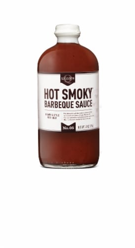 Lillie's Q Memphis-Style with Heat Hot Smoky BBQ Sauce Perspective: front