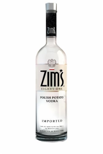 Zim's Eighy One Polish Potato Vodka Perspective: front