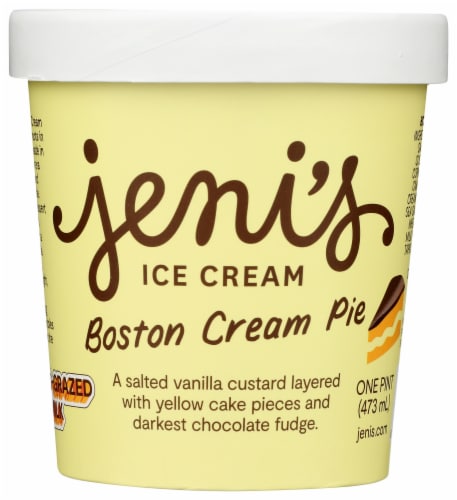 Jeni's Boston Cream Pie Ice Cream Perspective: front
