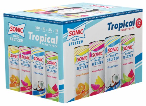 Sonic™ Tropical Hard Seltzer Variety Pack Perspective: front