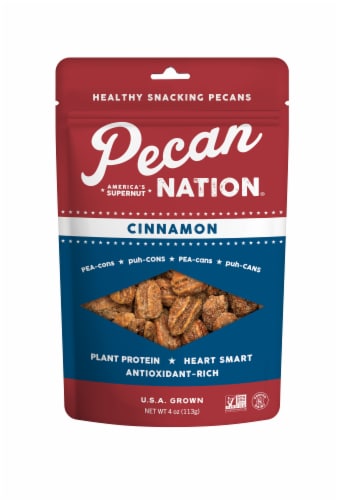 Pecan Nation Cinnamon Snacking Pecans Perspective: front