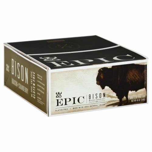 Epic Bison Bacon & Cranberry Bars Perspective: front