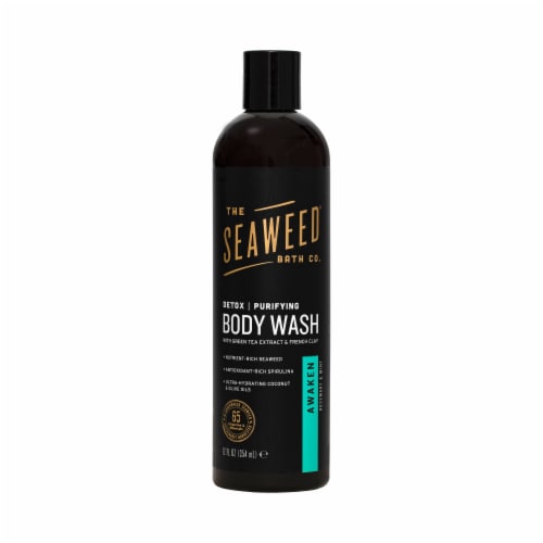 The Seaweed Bath Co  Awaken Rosemary & Mint Purifying Detox Body Wash Perspective: front