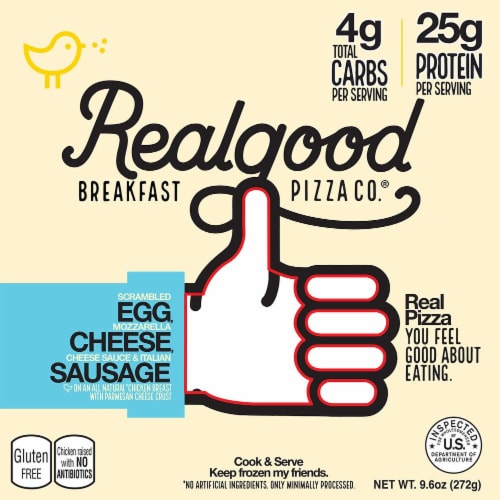The Real Good Food Company Italian Sausage Breakfast Pizza Perspective: front