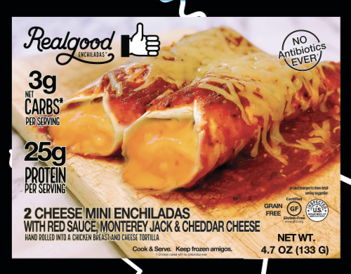 The Real Good Food Company Low Carb Cheese Enchiladas Perspective: front