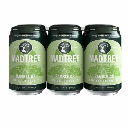 MadTree Brewing Company Ramble On Low-Cal Citrus IPA Beer Perspective: front