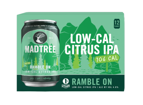 MadTree Brewing Company Ramble On Low-Cal Citrus IPA Perspective: front