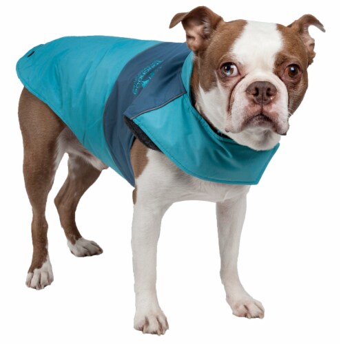 Touchdog Lightening-Shield Waterproof 2-in-1 Convertible Dog Jacket w/ Blackshark technology Perspective: front