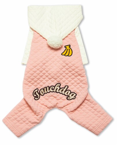 Touchdog Fashion Designer Full Body Quilted Pet Dog Hooded Sweater Perspective: front