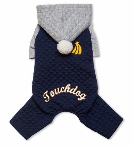 Touchdog Fashion Designer Full Body Quilted Pet Dog Hooded Sweater Perspective: front