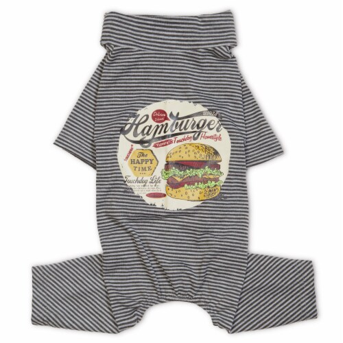 Touchdog Onesie Lightweight Breathable Printed Full Body Pet Dog T-Shirt Pajamas Perspective: front