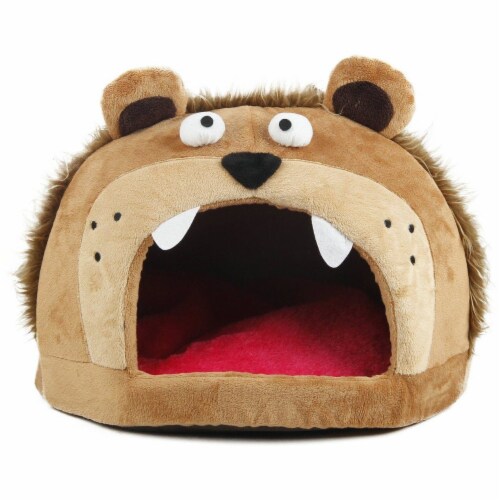 Pet Life Roar Bear Snuggle Plush Polar Fleece Pet Bed Perspective: front