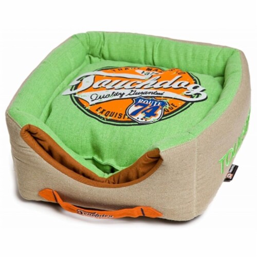 Pet Life PB31GNLG Touchdog Convertible and Reversible Squared 2-in-1 Dog Bed Perspective: front