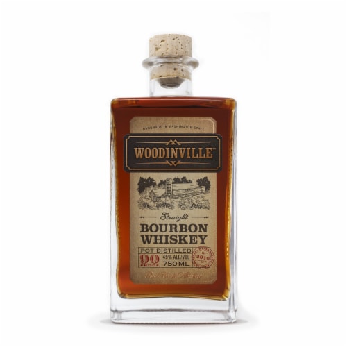 Woodinville Whiskey Co. Pot Distilled Straight Bourbon Perspective: front