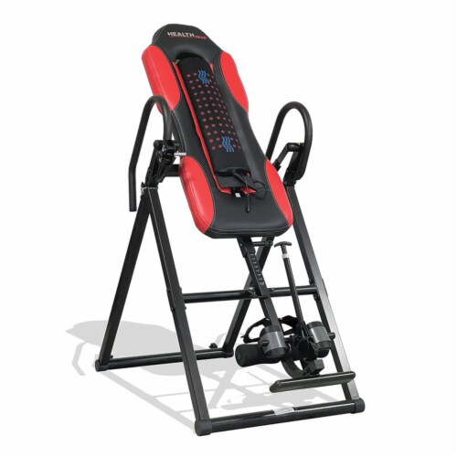 Health Gear 5.9 Advanced Heat & Vibration Massage Inversion Table, Red