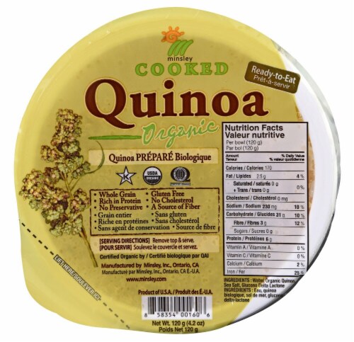 Minsley  Organic Cooked Quinoa Perspective: front