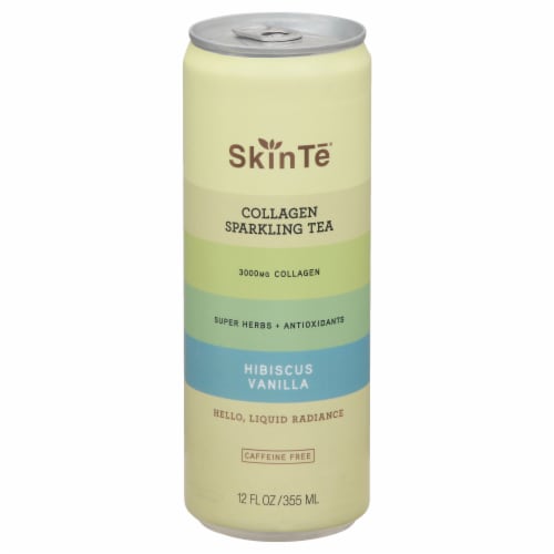 SkinTe® Hibiscus Vanilla Collagen Sparkling Tea Perspective: front