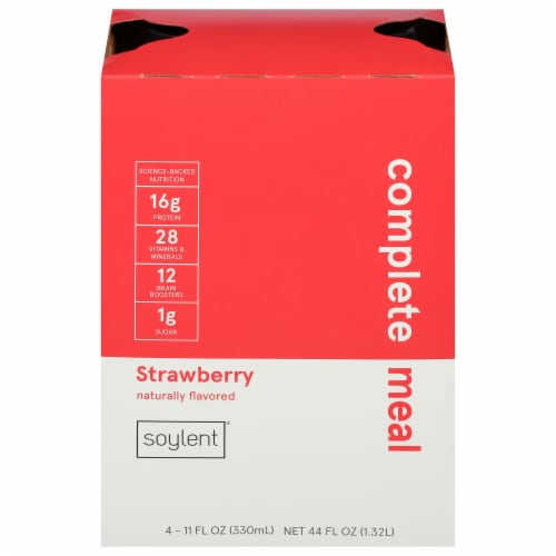 Soylent® Strawberry Ready-to-Drink Meal Perspective: front