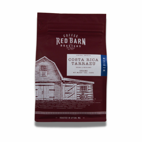Red Barn Coffee Roasters 12oz Costa Rica Ground Coffee Perspective: front